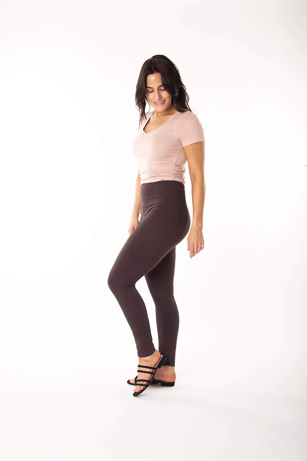 INTRO. Tummy Control High Waist Pull-On Cotton Spandex Legging
