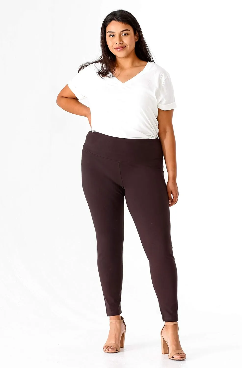 INTRO. Tummy Control High Waist Pull-On Cotton Spandex Legging