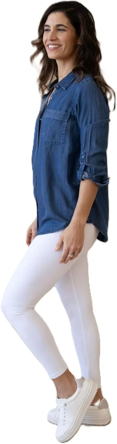 INTRO. Tummy Control High Waist Pull-On Cotton Spandex Legging