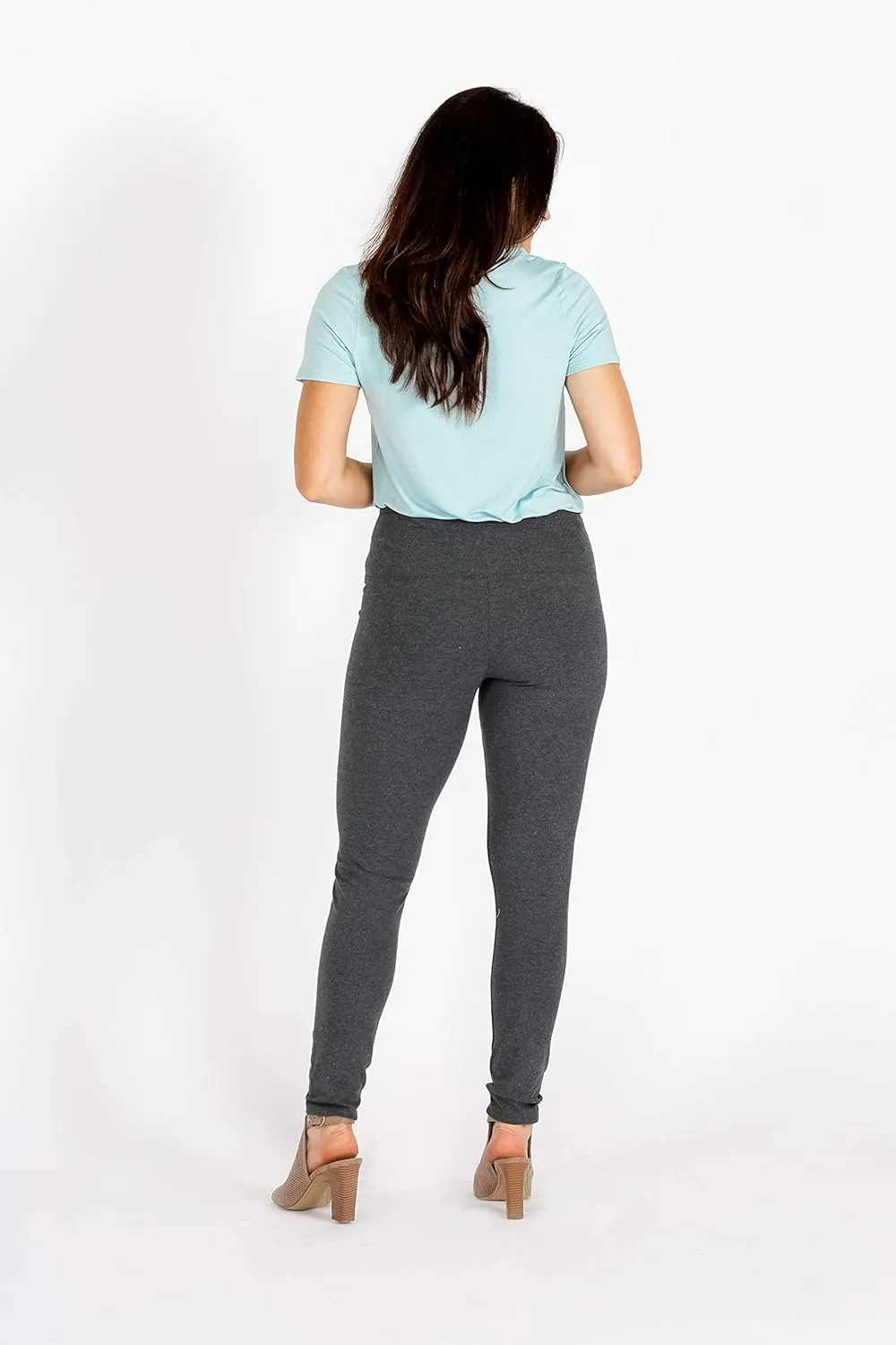 INTRO. Tummy Control High Waist Pull-On Cotton Spandex Legging