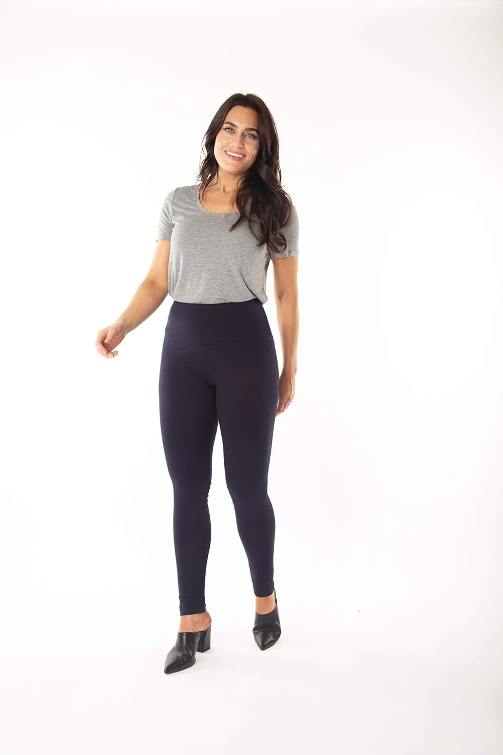 INTRO. Tummy Control High Waist Pull-On Cotton Spandex Legging