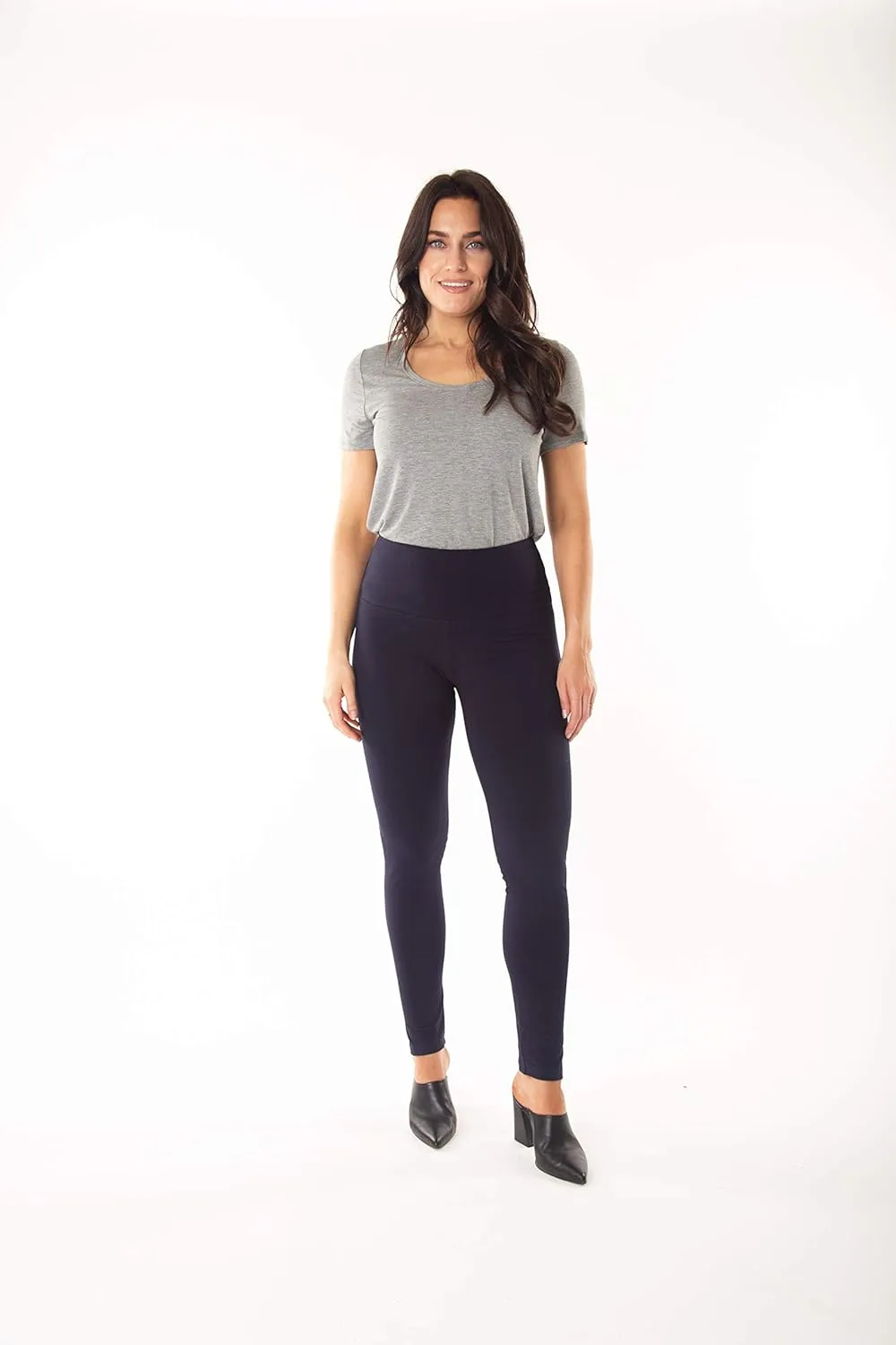 INTRO. Tummy Control High Waist Pull-On Cotton Spandex Legging