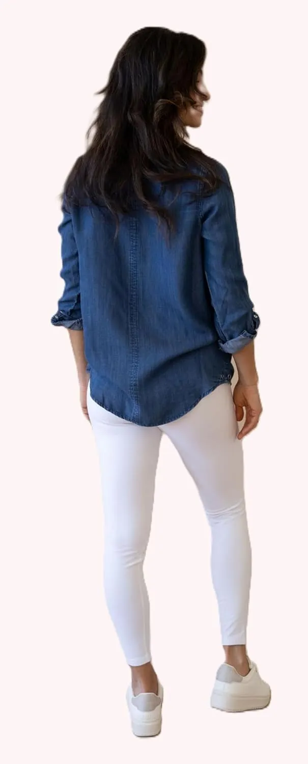 INTRO. Tummy Control High Waist Pull-On Cotton Spandex Legging