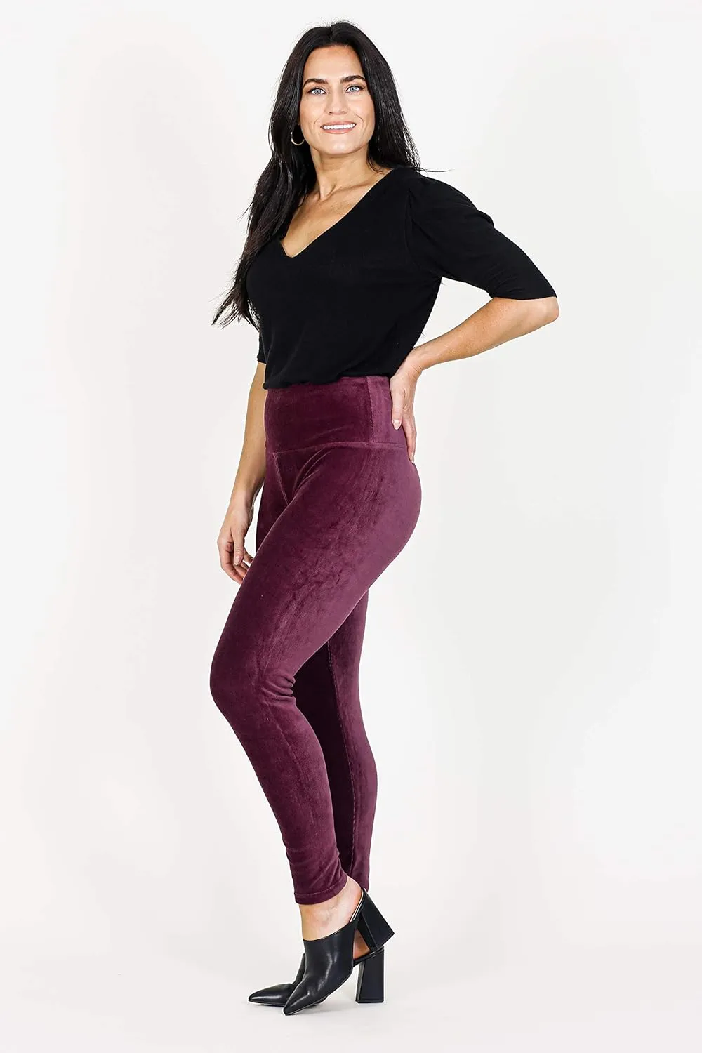 INTRO. Tummy Control High Waist Pull-On Knit Corduroy Legging