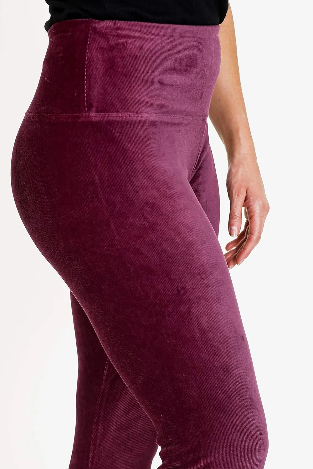 INTRO. Tummy Control High Waist Pull-On Knit Corduroy Legging