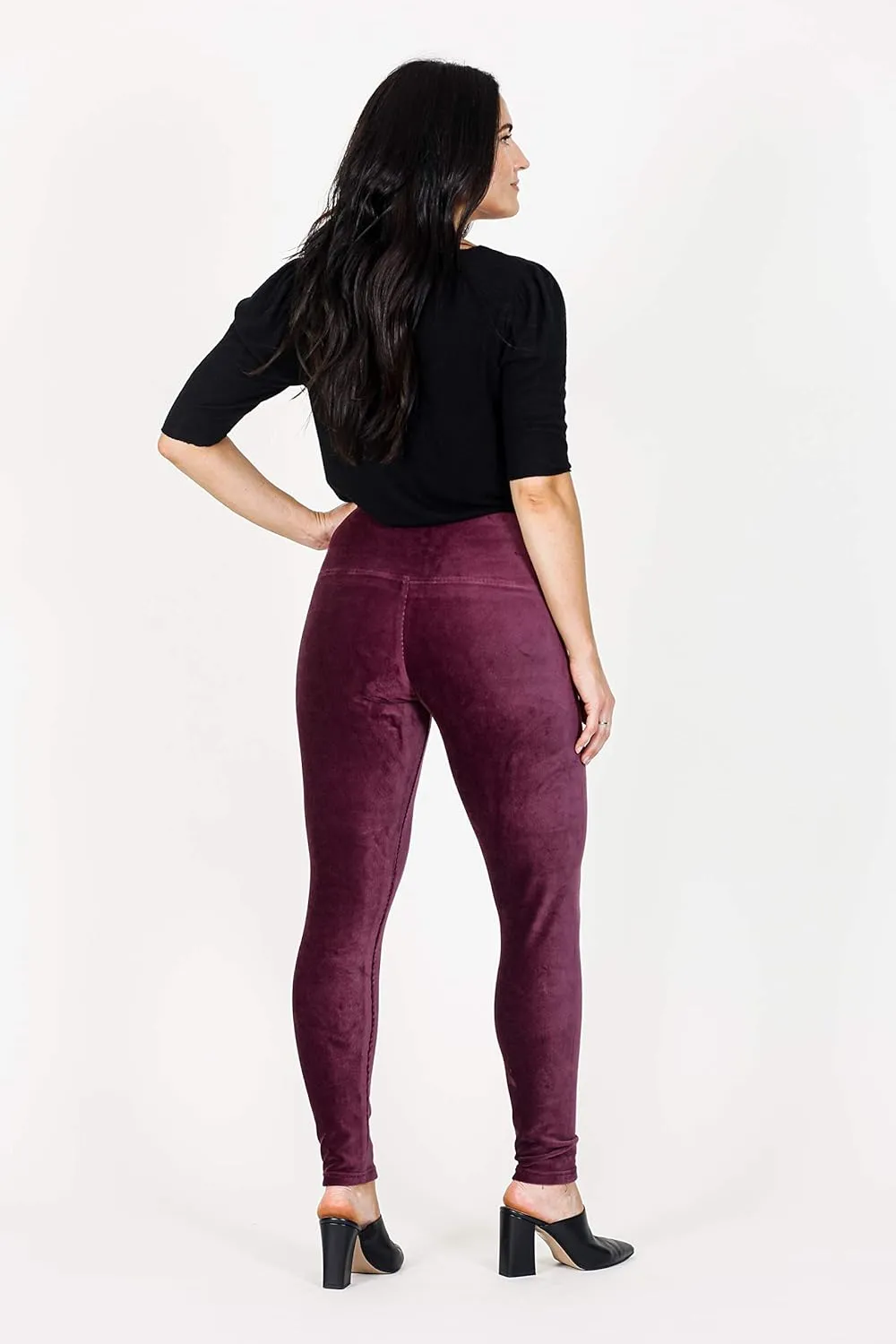 INTRO. Tummy Control High Waist Pull-On Knit Corduroy Legging