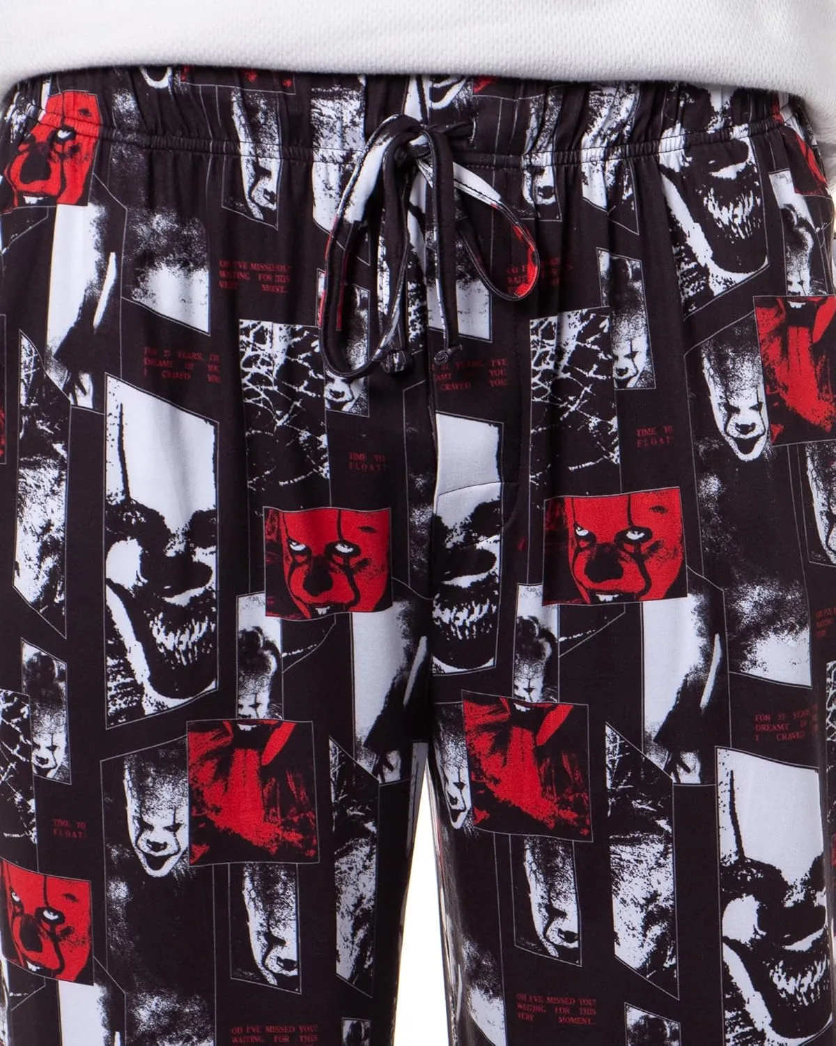 IT The Movie Men's Pennywise The Clown Closeups Print Adult Sleep Lounge Pajama Pants