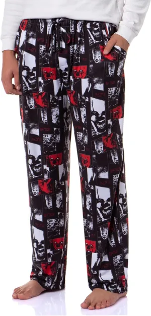 IT The Movie Men's Pennywise The Clown Closeups Print Adult Sleep Lounge Pajama Pants
