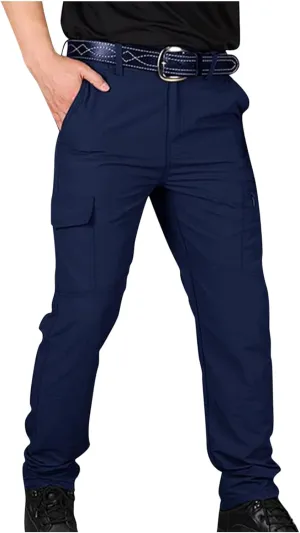 jsaierl Mens Hiking Pants Slim Fit Waterproof Quick Dry Fishing Pants Outdoor Lightweight Travel Climbing Stretch Cargo Pants