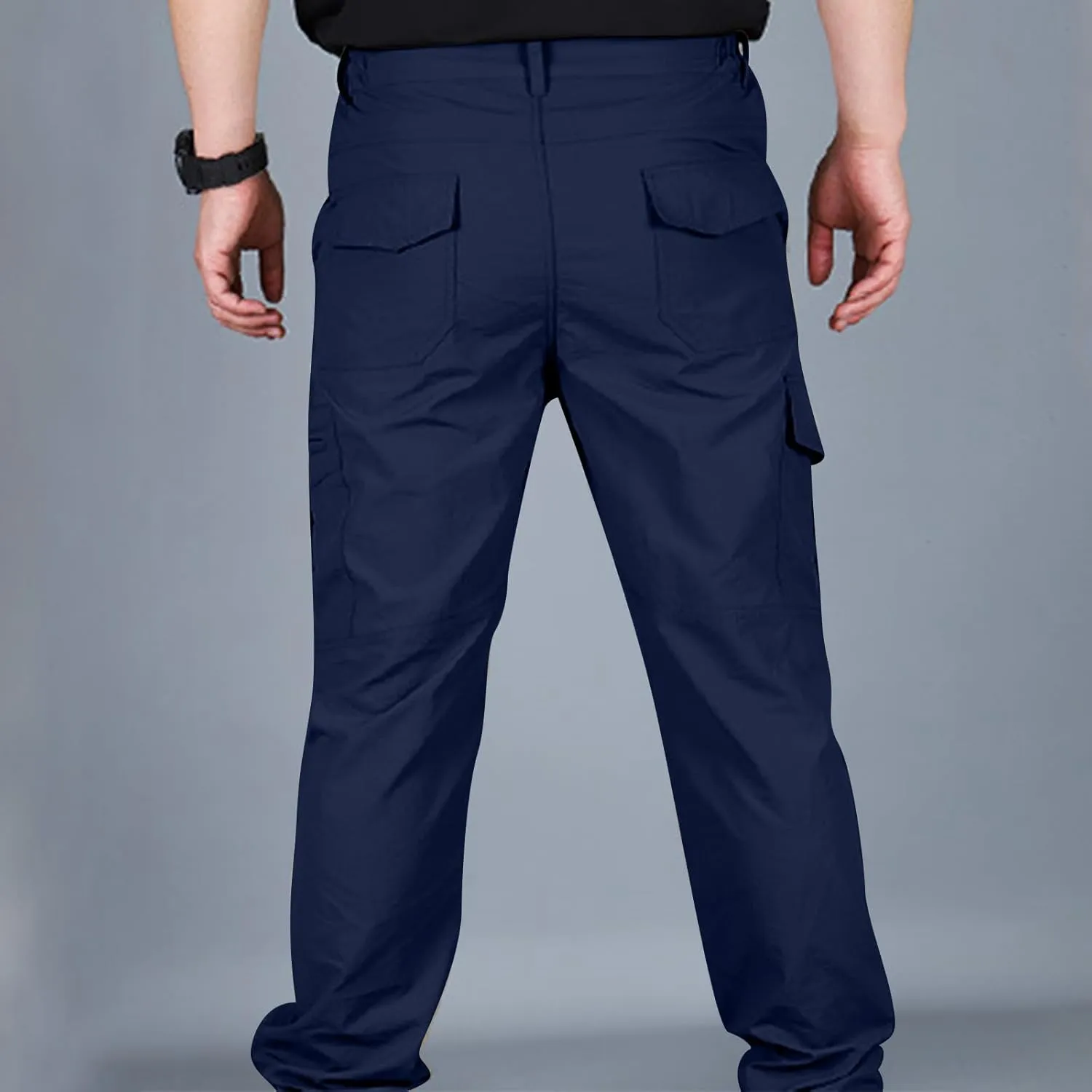 jsaierl Mens Hiking Pants Slim Fit Waterproof Quick Dry Fishing Pants Outdoor Lightweight Travel Climbing Stretch Cargo Pants
