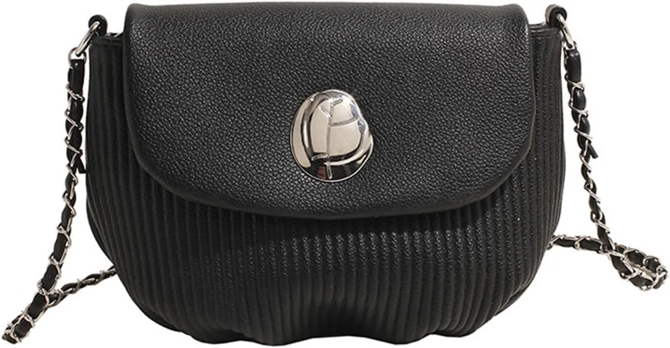 Lady's chain shoulder messenger bag saddle bag