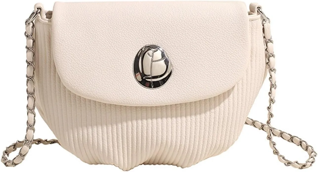 Lady's chain shoulder messenger bag saddle bag