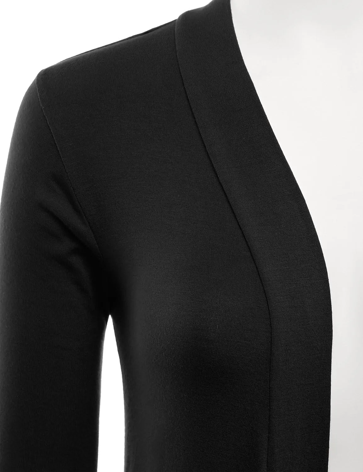 LALABEE Women's Draped Open-Front Long Sleeve Light Weight Cardigan (S~3XL)
