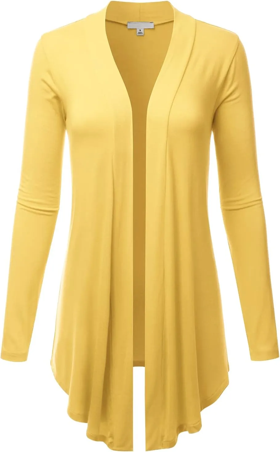 LALABEE Women's Draped Open-Front Long Sleeve Light Weight Cardigan (S~3XL)