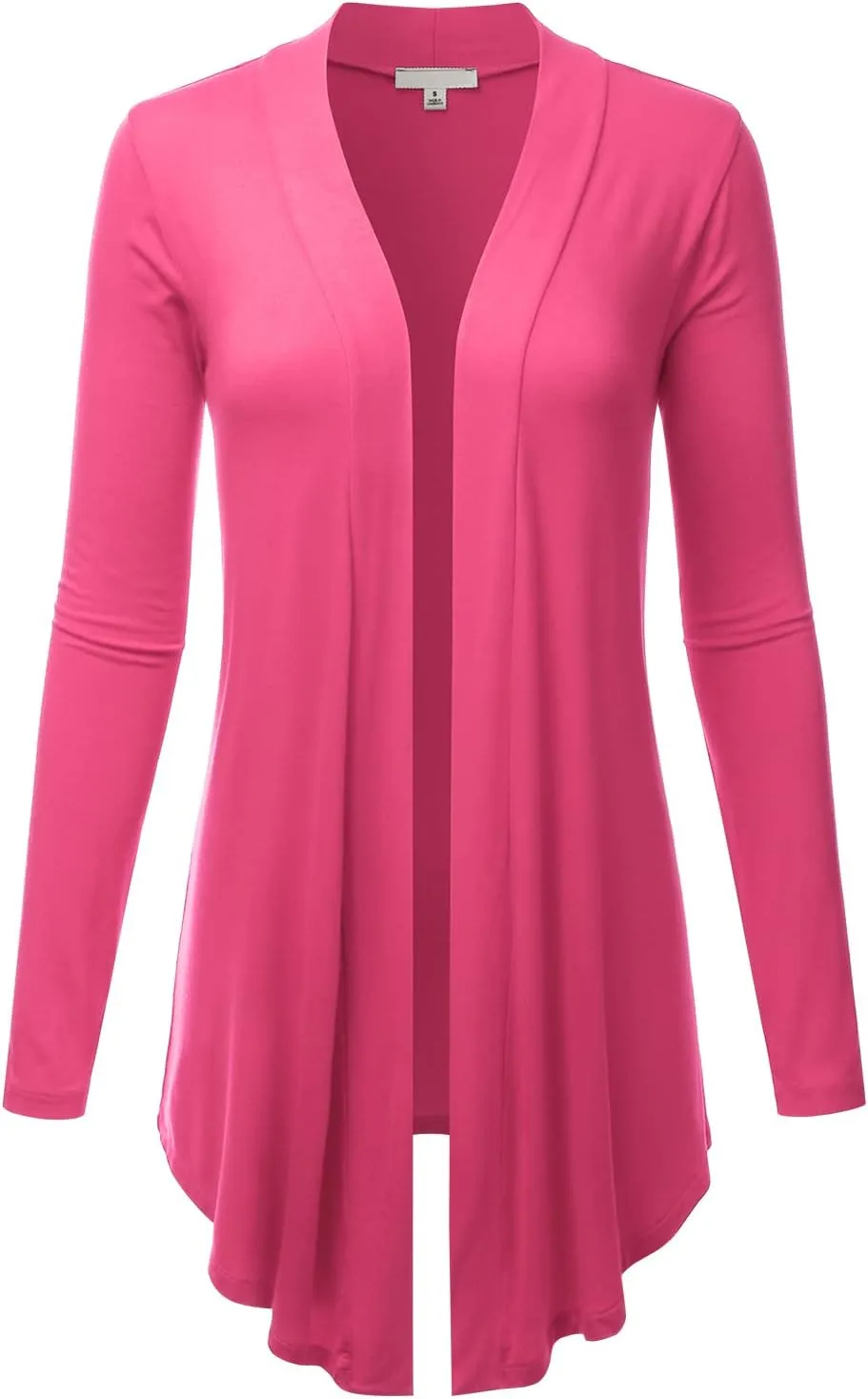 LALABEE Women's Draped Open-Front Long Sleeve Light Weight Cardigan (S~3XL)