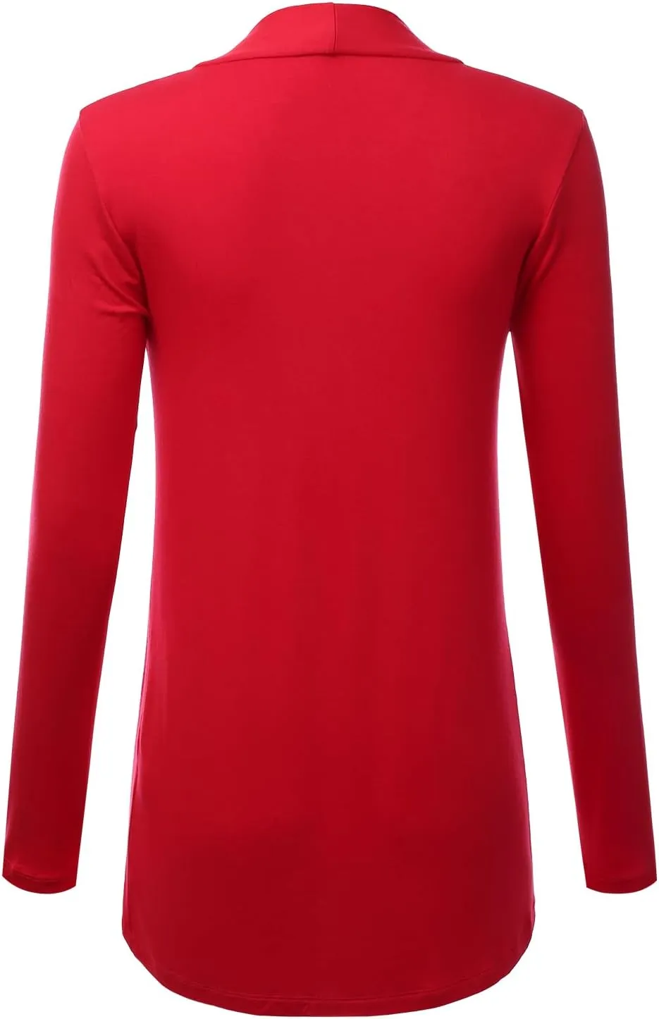 LALABEE Women's Draped Open-Front Long Sleeve Light Weight Cardigan (S~3XL)