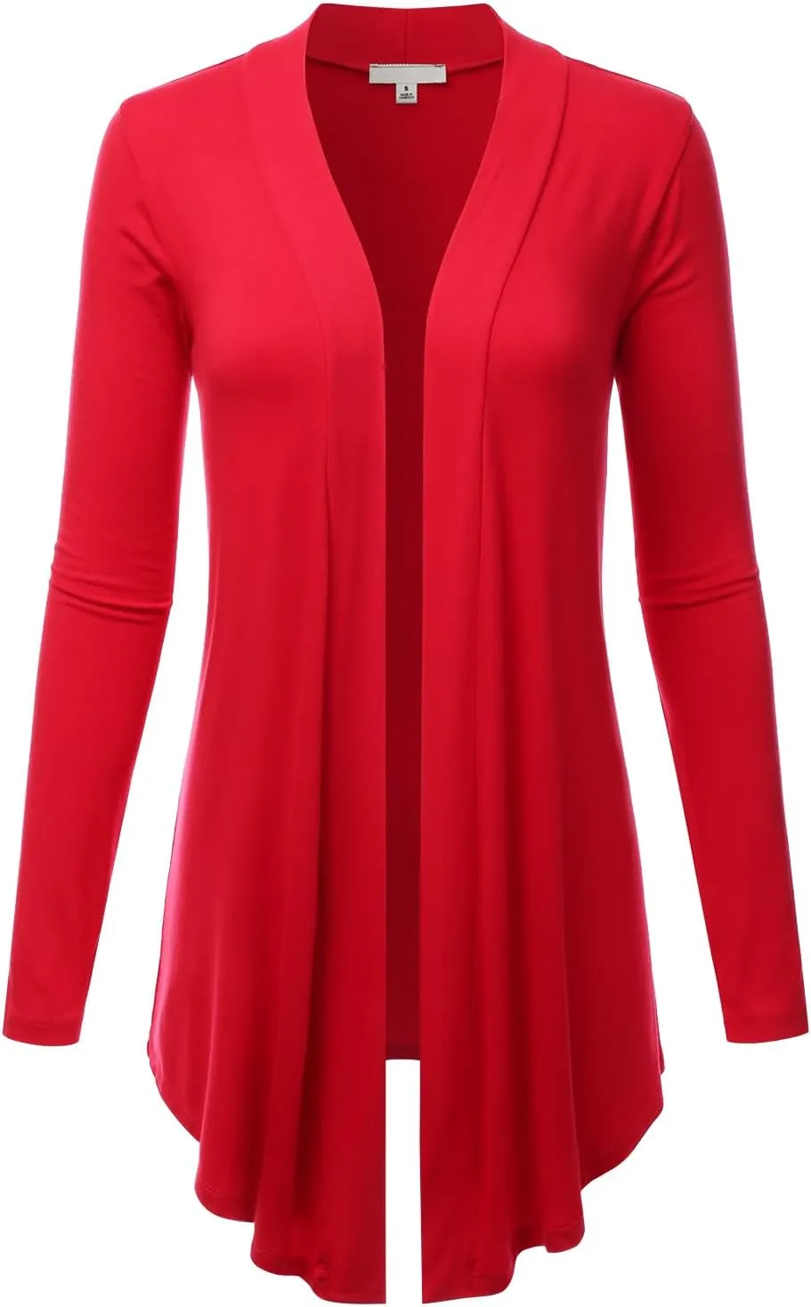 LALABEE Women's Draped Open-Front Long Sleeve Light Weight Cardigan (S~3XL)