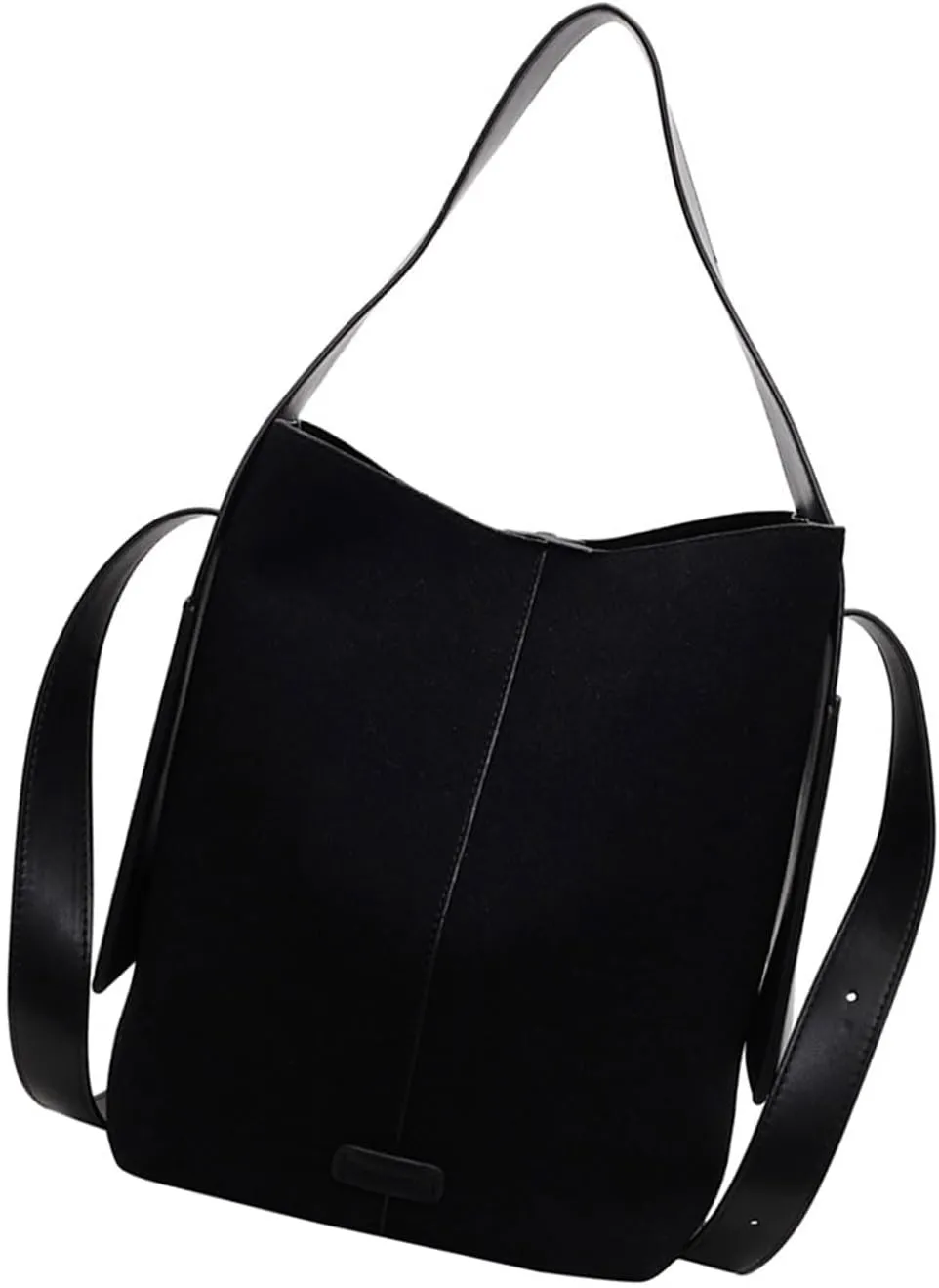 Large Capacity PU Shoulder Bag for Women Bucket Bags with Adjustable Strap Fashionable Crossbody Purse Satchel Handbag