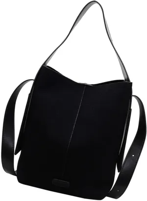Large Capacity PU Shoulder Bag for Women Bucket Bags with Adjustable Strap Fashionable Crossbody Purse Satchel Handbag