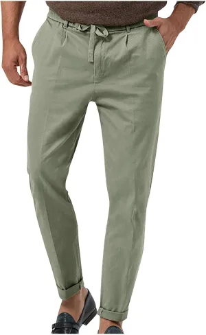 Lightweight Casual Pants for Men Classic Hiking Pants Tapered Work Pants Stretch Khaki Pants Pants with Ribbon