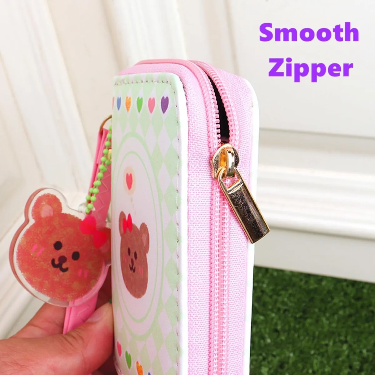 Little Girls Coin Purse Kids Small Wallet for Teen Girls Women Mini Coin Pouches with Strap Cute Cartoon Card Holder Cat Kitty Panda Unicorn Bear