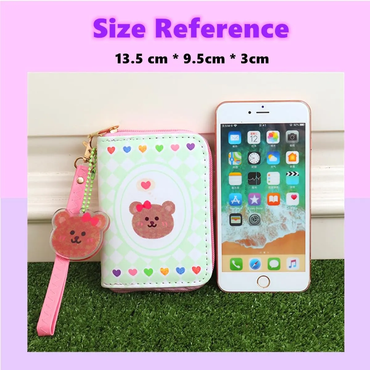 Little Girls Coin Purse Kids Small Wallet for Teen Girls Women Mini Coin Pouches with Strap Cute Cartoon Card Holder Cat Kitty Panda Unicorn Bear