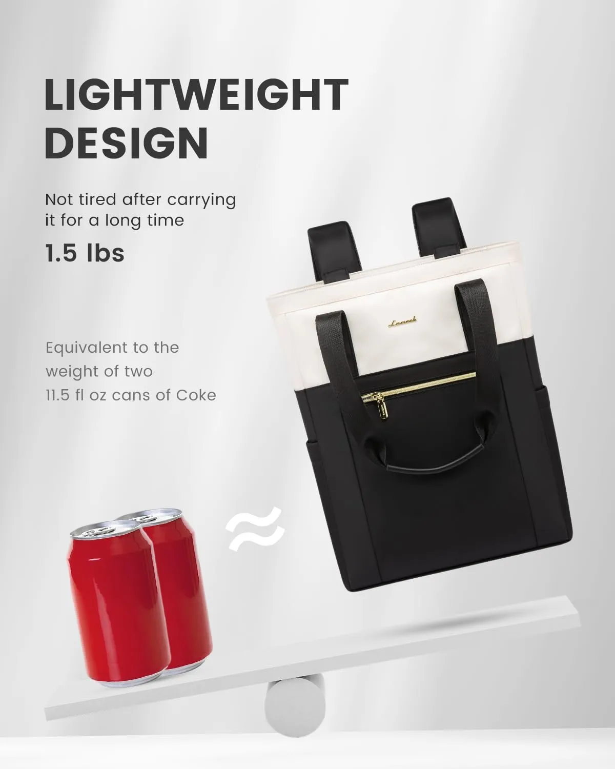 LOVEVOOK Laptop Backpack for Women, 17.3 Laptop Bag for Women Tote Bag Convertible, Lightweight Travel Backpack for College, Wide Open Work Backpack for Nurse Teacher Water-resistant Black