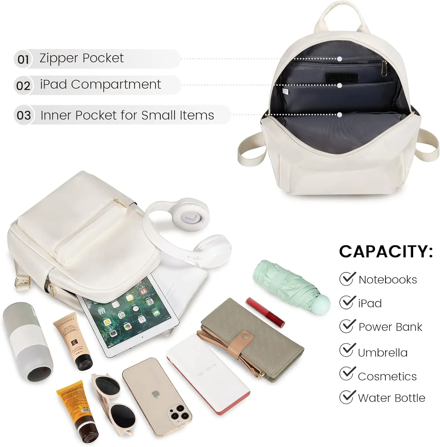 LOVEVOOK Mini Backpack for Women Light Weight Small Waterproof Backpack Purses Daily Backpack