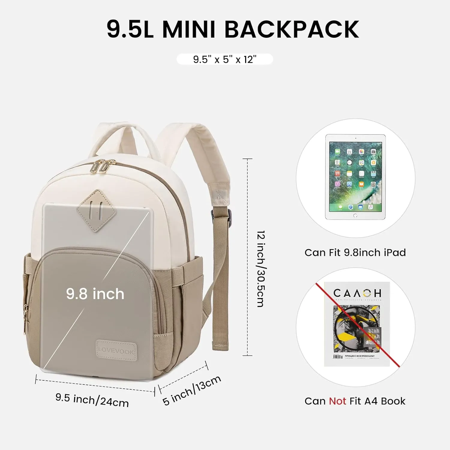 LOVEVOOK Mini Backpack for Women Light Weight Small Waterproof Backpack Purses Daily Backpack