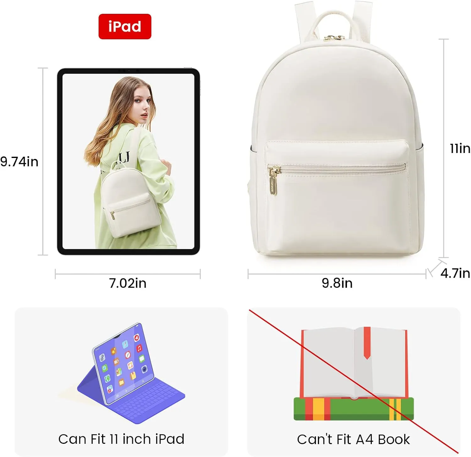 LOVEVOOK Mini Backpack for Women Light Weight Small Waterproof Backpack Purses Daily Backpack