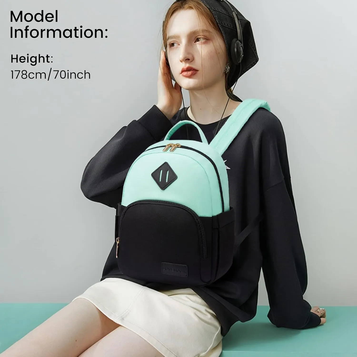 LOVEVOOK Mini Backpack for Women Light Weight Small Waterproof Backpack Purses Daily Backpack