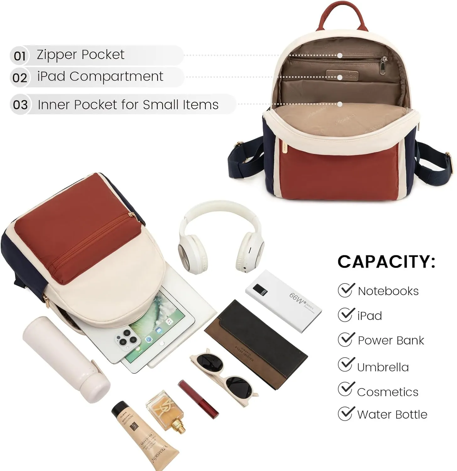 LOVEVOOK Mini Backpack for Women Light Weight Small Waterproof Backpack Purses Daily Backpack