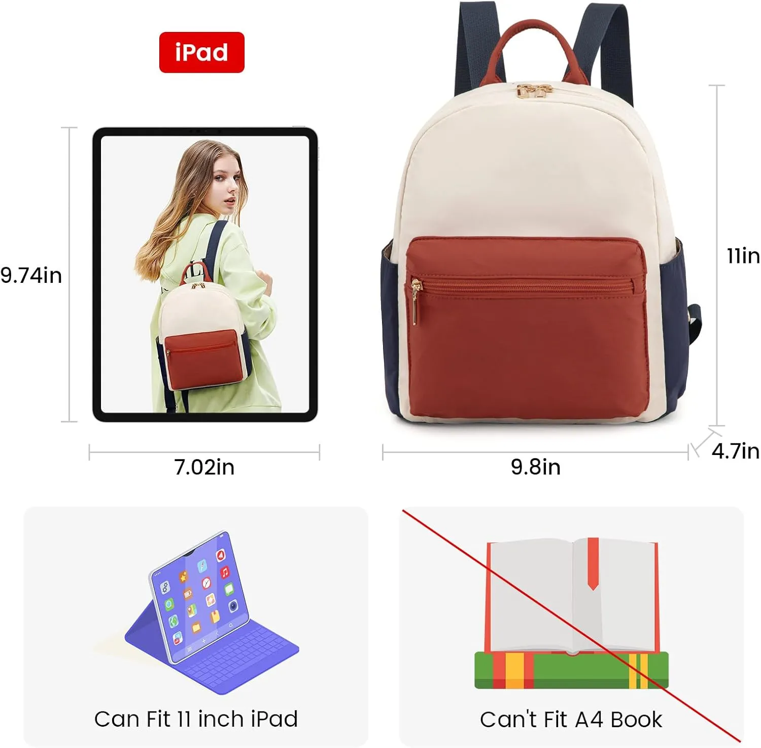 LOVEVOOK Mini Backpack for Women Light Weight Small Waterproof Backpack Purses Daily Backpack