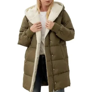 LVSANW Cotton-padded Long-sleeved Jackets Double-sided Velvet Fleece Parkas Women Winter Coats Hooded Slim-fit Cardigan Jacket Coats