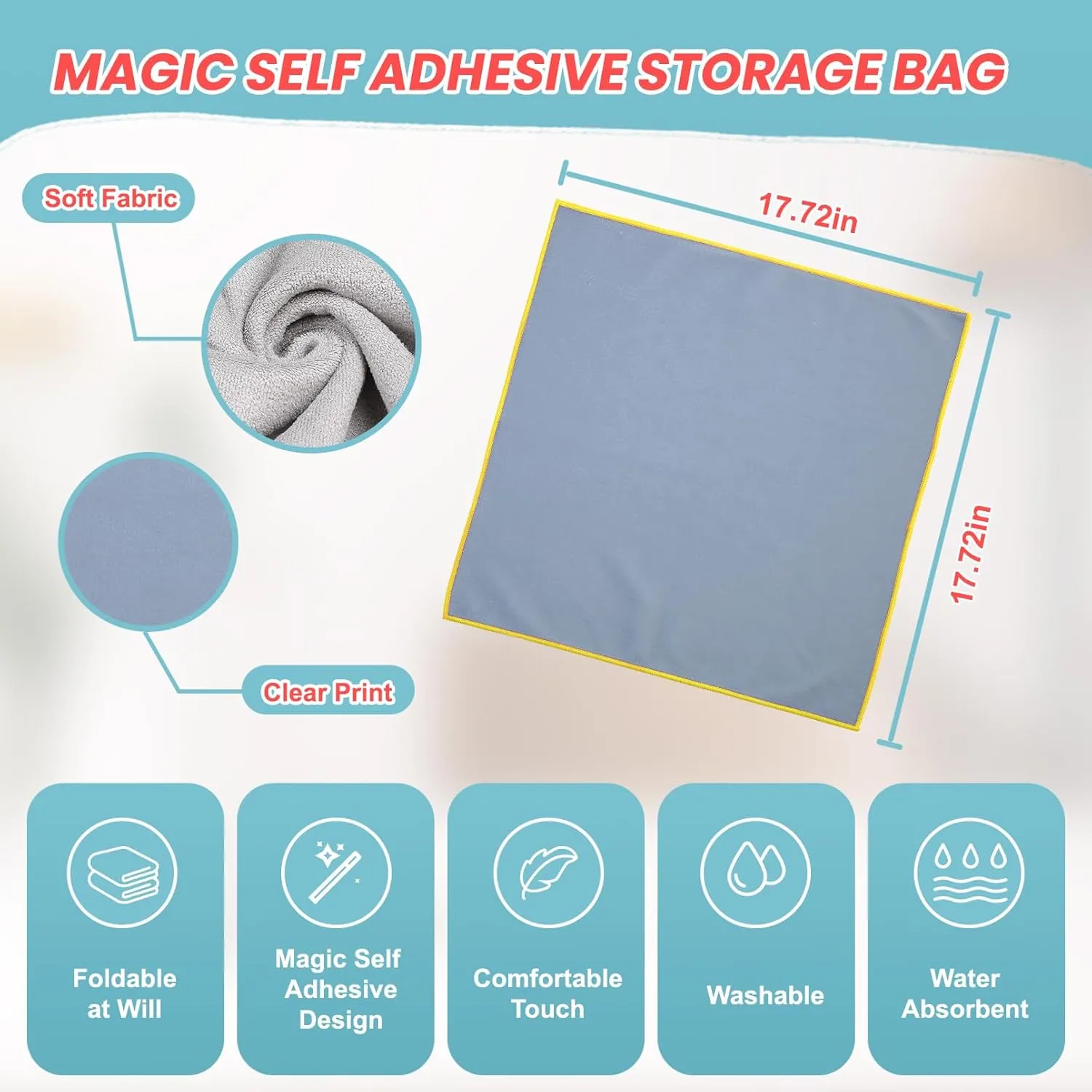 Magic Universal Storage Cloth, Self-Adhesive Makeup Bag, Portable Protective Cosmetic Pouch, Camera Lens Wrap, Stylish Travel Organizer for Beauty Essentials, Travel, Gifts & Daily Use