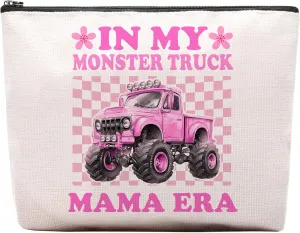 Mama Era Makeup Bag, Pink Gifts For Women, Cute Truck Cosmetic Bag, Travel Toiletry Pouch With Zipper, Birthday Anniversary Christmas Gifts For Mom Sister, Pink Travel Toiletry Bag