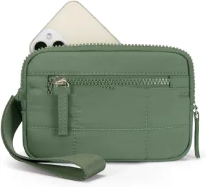 Maperiodrvel Wristlet Wallet,Convely Essential Wristlet,Women Small Wallets With 3 Zipper Purse,Waterproof