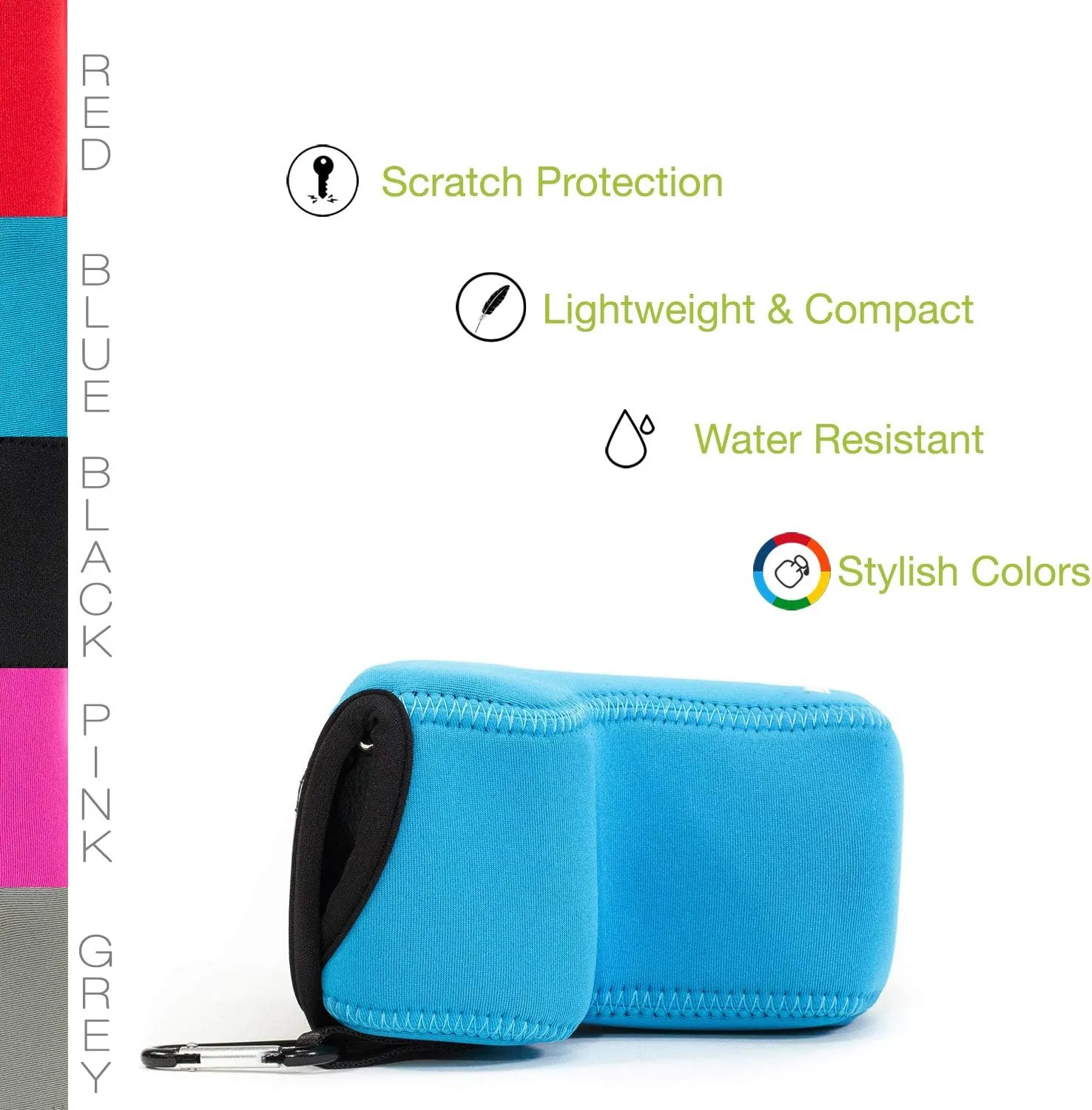 MegaGear MG1009 Ultra Light Neoprene Camera Case compatible with Sony Alpha A6400, A6500