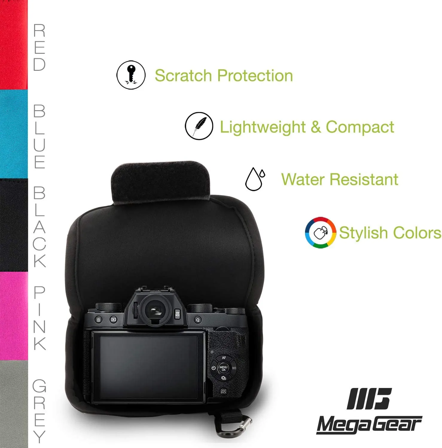 Megagear MG1487 Fujifilm X-T100 (15-45MM) Ultra Light Neoprene Camera Case - Black