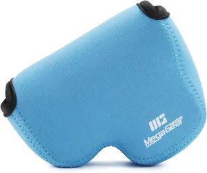 MegaGear Nikon Coolpix L840 Ultra Light Neoprene Camera Case, with Carabiner - Blue - MG811
