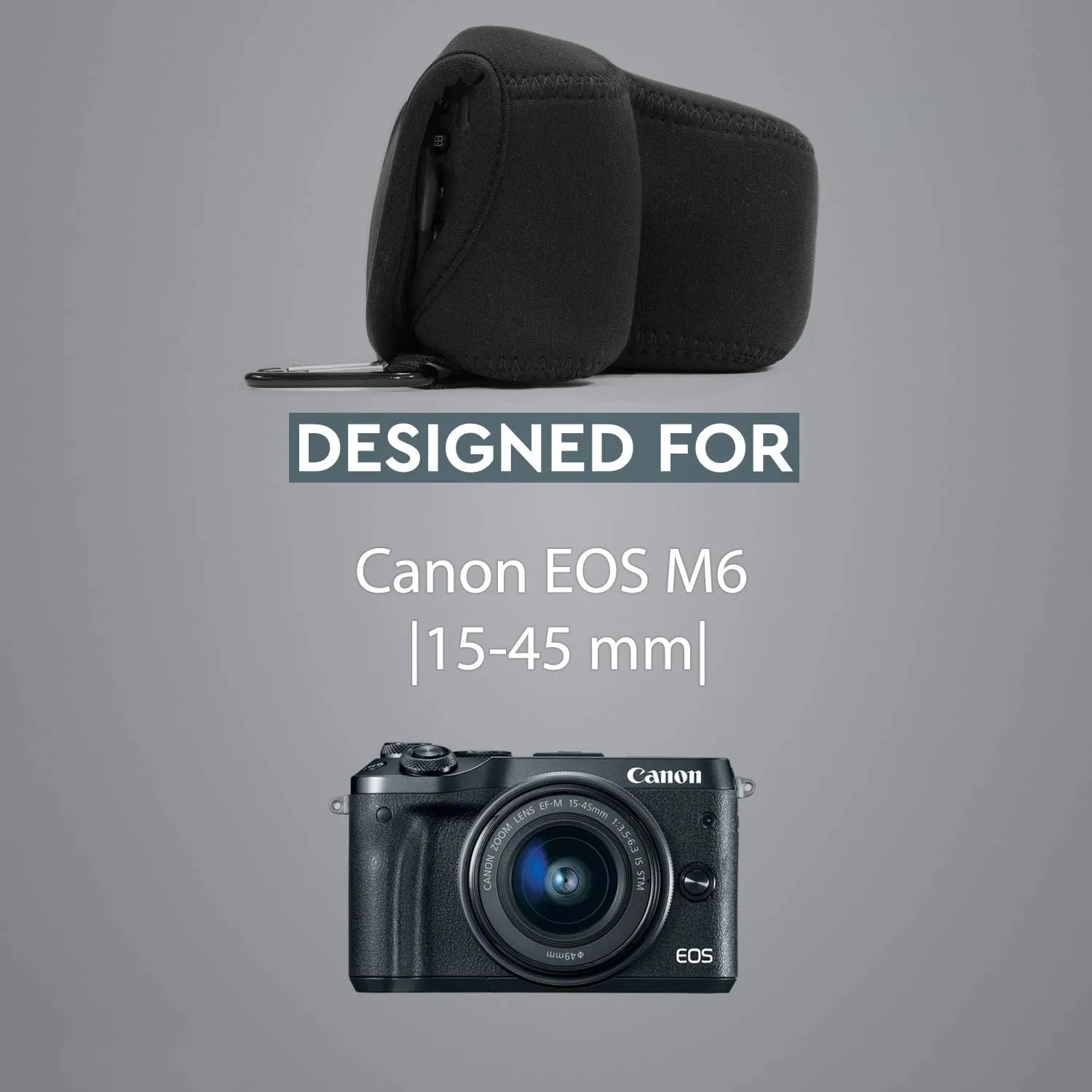 MegaGear Ultra Light Neoprene Camera Case Compatible with Canon EOS M6