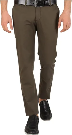 Men's Business Straight Leg Pants Casual Trendy Solid Color Dress Pants Office Work Lightweight Slim Fit Trousers