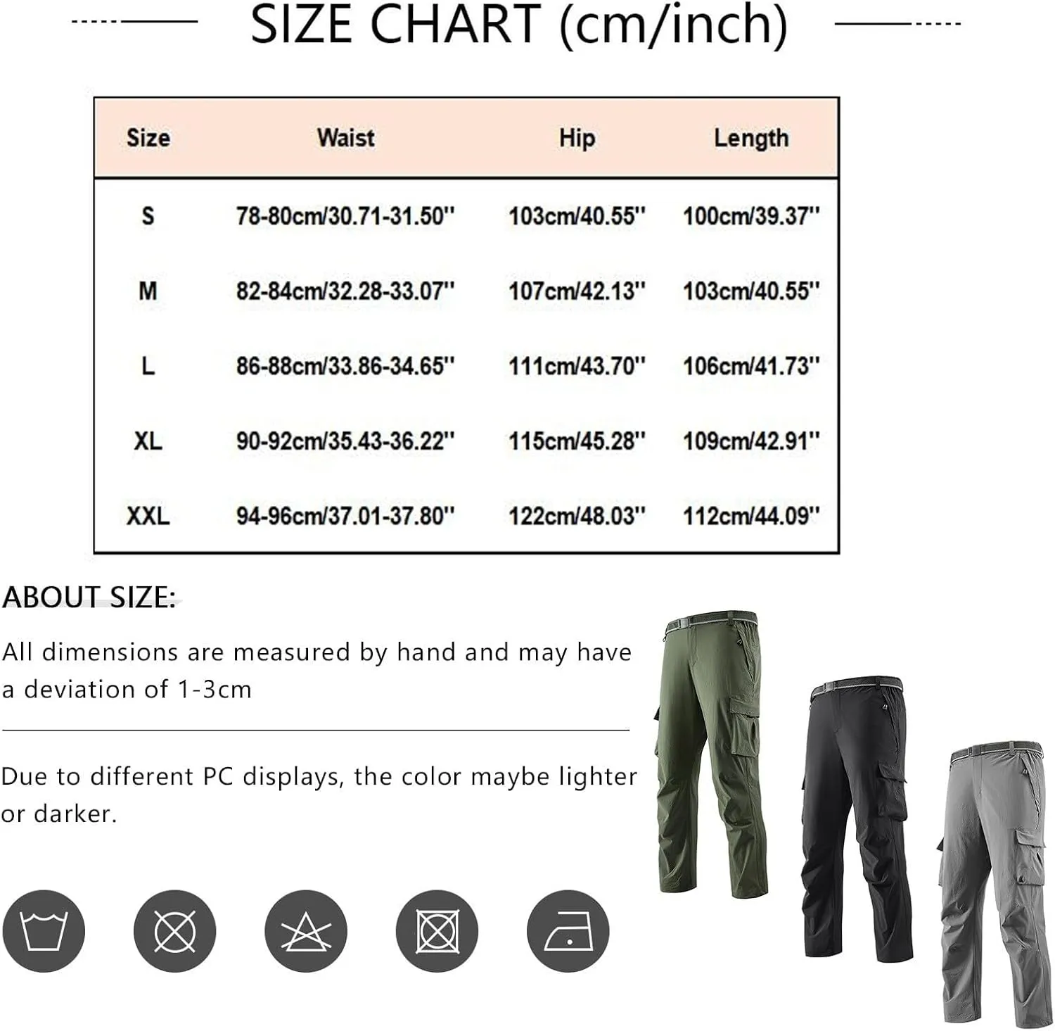 Mens Cargo Pants Ripstop Outdoor Hiking Pants Athletic Substantial Joggers Sweatpants