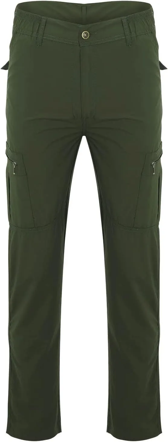 Mens Cargo Pants Work Stretch Multi Pockets Pant Military Tactical Lightweight Joggers Hiking Outdoor Waterproof Pant