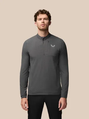 Men's Golf Long Sleeve Flex Tech Half Zip Top - Gunmetal