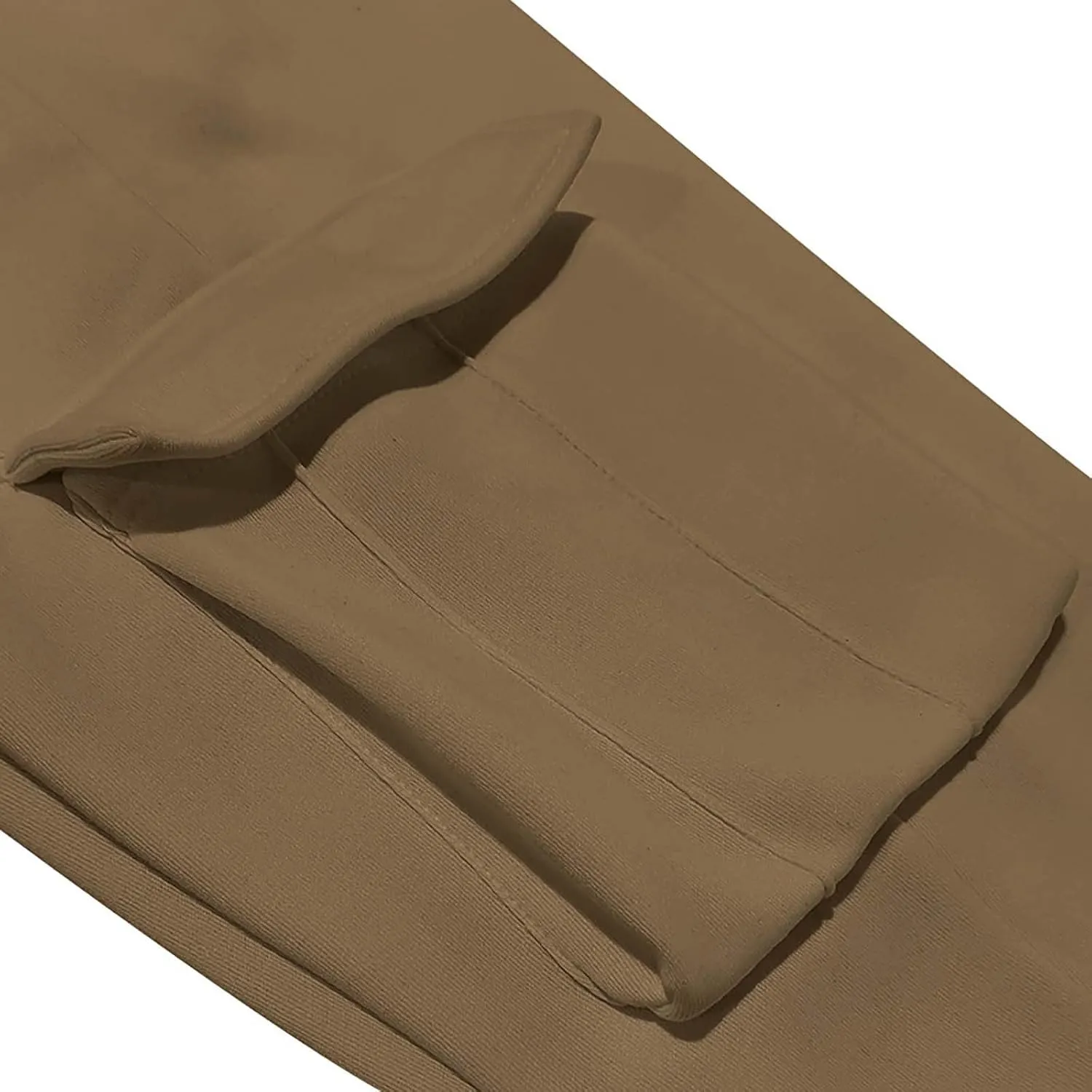 Mens Hiking Cargo Pants Large Elastic Waist Pants with Multi-Pocket Fit Drawstring Wide Trousers
