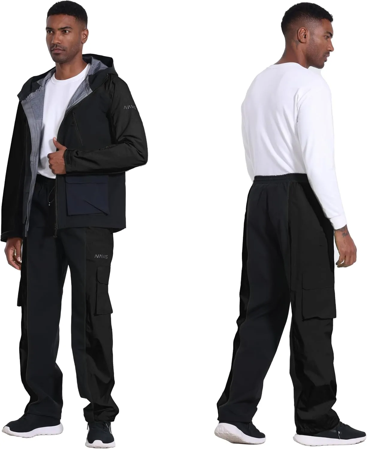 Men's Hiking Jacket&Pants 3-Piece Set: 3L-Gore Pro-Tex Shell, 20,000mm Waterproof, 15,000 Breathable,Ultralight 650g