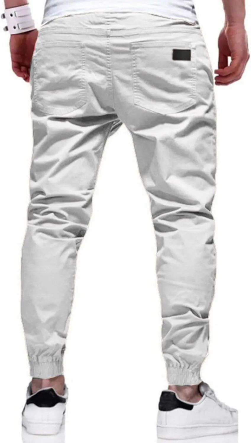 Men's Outdoor Jogging Casual Joggers Pants Slim Fit Workout Cargo Pant Straight Hiking Running Track Sweatpants