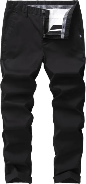 Men's Slim-Fit Stretch Cotton Fashion Tapered Casual Chino Pants