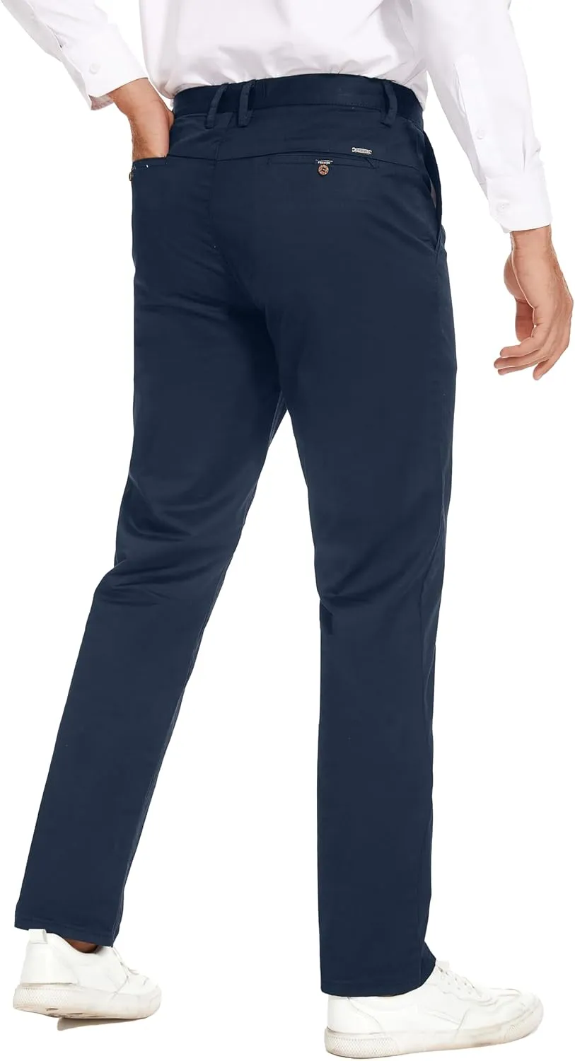 Men's Slim-Fit Stretch Cotton Fashion Tapered Casual Chino Pants